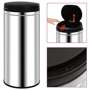 vidaXL, vidaXL Automatischer Sensor-Mülleimer 80 L Edelstahl, vidaXL Automatischer Sensor-Mülleimer 80 L Edelstahl