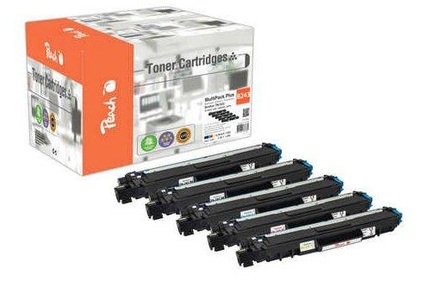 Peach, Peach Spar Pack Plus Tonermodule kompatibel zu Brother TN-243, Peach B243 5 Toner (2*bk, c/m/y) ersetzt Brother TN-243 für z.B. Brother DCPL 3550 CDW, Brother MFCL 3730 CDN, Brother MFCL 3750 CDW