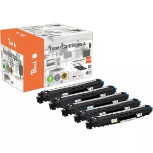 Peach, Peach Spar Pack Plus Tonermodule kompatibel zu Brother TN-243, Peach B243 5 Toner (2*bk, c/m/y) ersetzt Brother TN-243 für z.B. Brother DCPL 3550 CDW, Brother MFCL 3730 CDN, Brother MFCL 3750 CDW