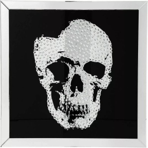 Kare Design, Bild Frame Mirror Skull 100x100cm, Bild Frame Mirror Skull 100x100cm