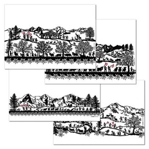 undefined, Papiertischset Swiss Tradition, Trendform Tischset Swiss Tradition 1, 29.7 cm x 0.42 m, Schwarz/Weiss