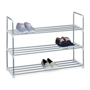 B2X, B2X - Schuhregal aus Metall silber, 92cm, B2X - Schuhregal aus Metall silber, 92cm