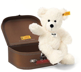 Steiff, STEIFF Kuscheltier Lotte im Koffer 28 cm weiss, 