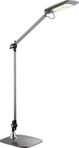 Globo, GLOBO PATTAYA Tischleuchte Aluminium Silbergrau / Schwarz, Kunststoff, beweglich, 3300, LED-Tischlampe Pattaya Gelenke silbergrau dim CCT