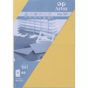 Artoz, ARTOZ Karten 1001 A6 107322262 220g. lichtgelb 5 Blatt, ARTOZ Karten 1001 A6 107322262 220g. lichtgelb 5 Blatt