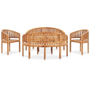 vidaXL, vidaXL 5-tlg. Garten-Lounge-Set Massivholz Teak, 
