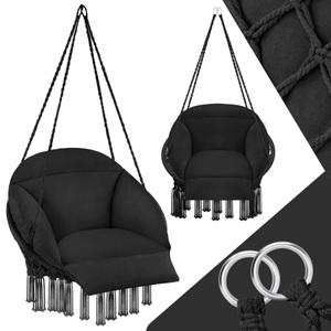 TecTake, Hängesessel Samira Hängesessel Samira, Tectake - Hängesessel Samira, One Size, Schwarz