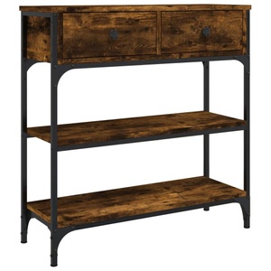 vidaXL, vidaXL Konsolentisch Räuchereiche 72,5x25x75 cm Holzwerkstoff, vidaXL Konsolentisch Räuchereiche 72,5x25x75 cm Holzwerkstoff