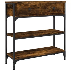 vidaXL, vidaXL Konsolentisch Räuchereiche 72,5x25x75 cm Holzwerkstoff, vidaXL Konsolentisch Räuchereiche 72,5x25x75 cm Holzwerkstoff