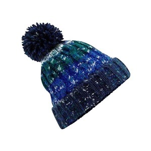 Beechfield, Corkscrew Strickmütze Mit Bommel Damen Königsblau ONE SIZE, Beechfield - Corkscrew Strickmütze mit Bommel, für Damen, Königsblau, One Size