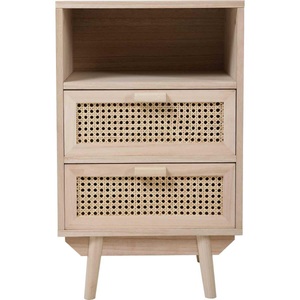 mutoni casual, Kommode Rattangeflecht 42x36x68 natur, SalesFever Kommode, Schubladenfronten aus Rattangeflecht