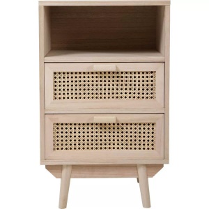 mutoni casual, Kommode Rattangeflecht 42x36x68 natur, SalesFever Kommode, Schubladenfronten aus Rattangeflecht