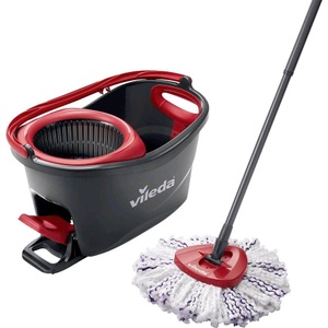 VILEDA, Turbo EasyWring & Clean Wischmop Komplettset, Bodenwischer, Vileda 158572 TURBO BOX inkl. TURBO REFILL MICROFIBRE 2in1 Ersatzkopf Wisch-Set 1 St.