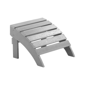 Beliani, Fusshocker Kunstholz hellgrau ADIRONDACK, Beliani - Garden Fusshocker aus Kunstholz Retro ADIRONDACK, One Size, Rauch