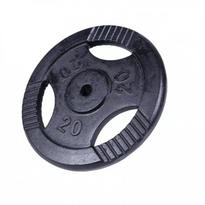 Gorilla sports, Hantelscheibe Guss Gripper Unisex Schwarz 20kg, Gorilla Sports - Hantelscheibe Guss Gripper, One Size, Schwarz