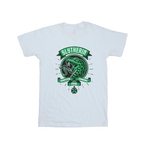 HARRY POTTER, Slytherin Toon Crest Baumwollboyfriend Tshirt Damen Weiss S, Harry Potter - Slytherin TShirt, für Damen, Weiss, Größe S