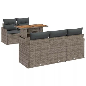 vidaXL, VidaXL - Garten-sofa-set poly-rattan, One Size, Grau, VidaXL - Garten-sofa-set poly-rattan, One Size, Grau