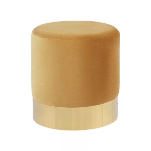 Beliani, Pouf aus Samtstoff Modern SOPHIA Pouf aus Samtstoff Modern SOPHIA, Beliani - Pouf aus Samtstoff Glamourös SOPHIA, One Size, Gelb Orangé
