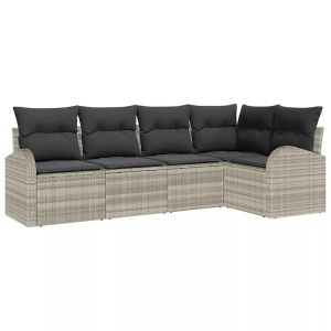 vidaXL, VidaXL - Garten-sofa poly-rattan, One Size, Grau, VidaXL - Garten-sofa poly-rattan, One Size, Grau