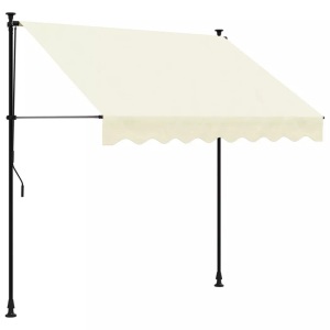 vidaXL, vidaXL Markise Einziehbar Creme 200x150 cm Stoff und Stahl, vidaXL Markise Einziehbar Creme 200x150 cm Stoff und Stahl
