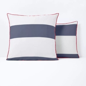 LA REDOUTE INTERIEURS, Kissenbezug YACHT, Baumwolle, La Redoute Intérieurs - Kissenbezug Yacht, 50 x 70 cm, Blau