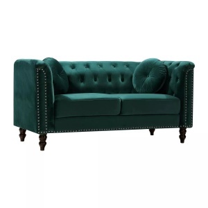 Vente-unique, Sofa 2-Sitzer - Samt - Grün - TURNER Sofa 2-Sitzer - Samt - Grün - TURNER, Vente-unique - Sofa 2-Sitzer - Samt - Grün - TURNER, One Size