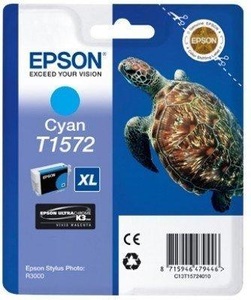 Epson, Original Tintenpatrone cyan Epson T157240, Epson Tintenpatrone, blau, C13T15724010, (26 ml)