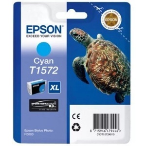 Epson, Original Tintenpatrone cyan Epson T157240, Epson Tintenpatrone, blau, C13T15724010, (26 ml)