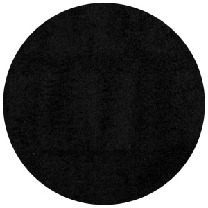 vidaXL, vidaXL Shaggy-Teppich PAMPLONA Hochflor Modern Schwarz Ø 240 cm