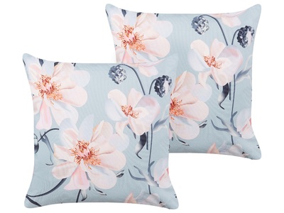 Beliani, Kissen 2er Set aus Polyester Modern APRICALE Kissen 2er Set aus Polyester Modern APRICALE, Beliani - Gartenkissen 2er Set aus Polyester Modern APRICALE, One Size, Hellblau