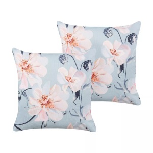 Beliani, Kissen 2er Set aus Polyester Modern APRICALE Kissen 2er Set aus Polyester Modern APRICALE, Beliani - Gartenkissen 2er Set aus Polyester Modern APRICALE, One Size, Hellblau
