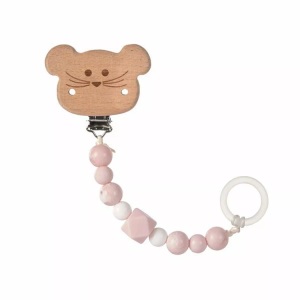 Lässig, Lässig Schnullerkette LITTLE CHUMS - MOUSE in rosa, Lässig - Nuggikette Maus, One Size, Multicolor