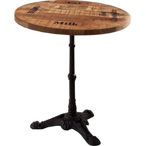 mutoni living, Tisch Mangoholz Gusseisen natur schwarz 60x73, Tisch Mangoholz Gusseisen natur schwarz 60x73