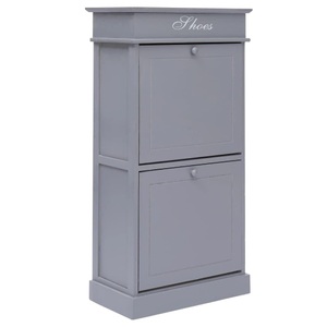 Diverse Hardware, Schuhschrank Grau 50 x 28 x 98 cm Paulownia Holz, vidaXL Schuhschrank Grau 50 x 28 x 98 cm Paulownia Holz