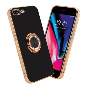Cadorabo, Hülle für Apple iPhone 7 PLUS 7S PLUS 8 PLUS mit Ring - Schutzhülle, Cadorabo - Hülle für Apple iPhone 7 PLUS 7S 8 mit Ring Schutzhülle, Schwarz