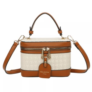 Gallantry, Gallantry - Vanity-Tasche Hahnentrittmuster, für Damen, Beige, Größe ONESIZE