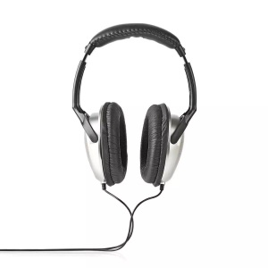 Nedis, Over-Ear-Kabel-Kopfhörer | Kabellänge: 6,00 m | Volumensteuerung | Silber, Nedis - Over-Ear-Kabel-Kopfhörer | Kabellänge: 6,00 m Volumensteuerung Silber, 46mm