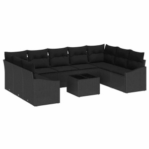 vidaXL, VidaXL - Sofa für draußen poly-rattan, One Size, Schwarz