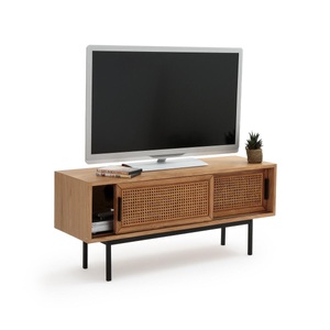 LA REDOUTE INTERIEURS, TV-Möbel WASKA, Eiche und Rohrgeflecht, 2 Türen, La Redoute Intérieurs - TV-Möbel Waska mit 2 Türen, One Size, Braun