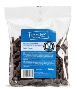 Chewies, 8 x 200 g Chewies Knöchelchen Kausnacks + Snackbeutel gratis! - Wildknöchelchen, Chewies Goodies 200 g - Wild 200 g