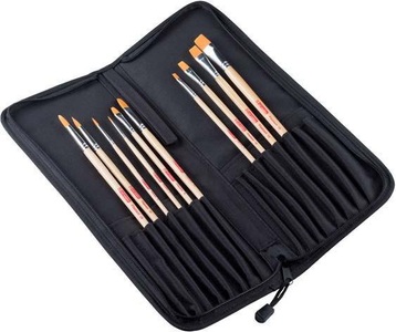 Talens, Talens Pinsel-Set Aquarell mit, Talens Acrylpinsel mit Organizer, 10 Stück