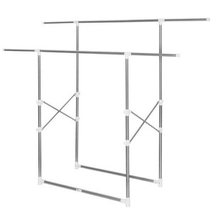 TecTake, Kleiderständer ausziehbar 2 Stangen 84x42x170cm Kleiderständer ausziehbar 2 Stangen 84x42x170cm, 
