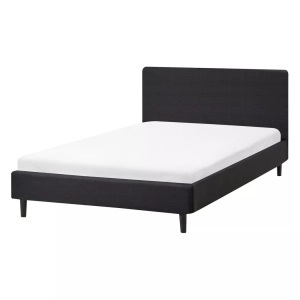 Beliani, Beliani - Bett mit Lattenrost aus Stoff FITOU, 120X200CM, Schwarz