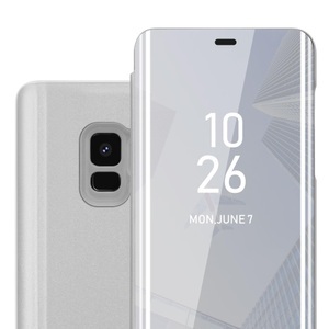 Cadorabo, Hülle für Samsung Galaxy S9 Spiegel Standfunktion 360 Grad Schutz, Cadorabo - Hülle für Samsung Galaxy S9 Spiegel Standfunktion 360 Grad Schutz, Silber