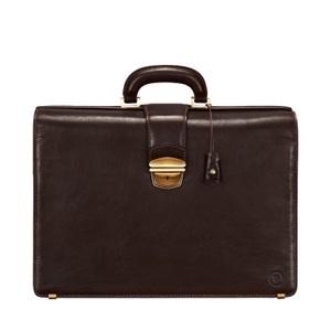 Maxwell Scott, Basilio Large - Große Leder Anwaltstasche Unisex Braun ONE SIZE, 