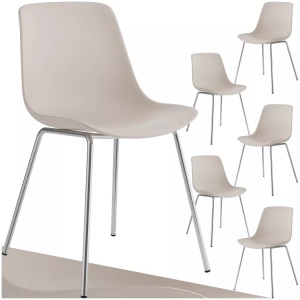 TecTake, Tectake - Kunststoffstühle Mave, ergonomisch, 120 kg, 6 Stück, Tectake - Kunststoffstühle Mave, ergonomisch, 120 kg, 6 Stück