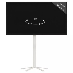 MID.YOU, MID.YOU Tv-rack , Xila , Weiss , Metall , 61.1x100x61.1 cm , schwenkbar, Kabeldurchlass , 000657019601, VCM - TV Standfuß mit Zwischenboden | Ständer Rack Fernseh Maße ca. H. 100 x B. 61 T. cm Xila, 61cm, Weiss
