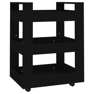 vidaXL, vidaXL Küchenwagen Schwarz 60x45x80 cm Holzwerkstoff, VidaXL - Küchenwagen holzwerkstoff, One Size, Schwarz