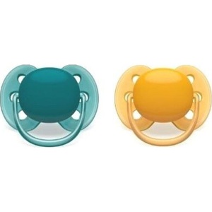 Avent Philips, Avent Philips Schnuller ultra soft Neutral 6-18m no deco (OPAL/YELLOW) (2 Stück), Philips Avent Schnuller Ultra Soft Neutral, 6-18m No Deco (2 Stk)