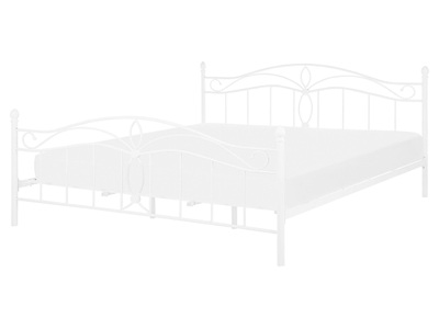 Beliani, Bett mit Lattenrost aus Metall Retro ANTLIA Bett mit Lattenrost aus Metall Retro ANTLIA, Beliani - Bett mit Lattenrost aus Stahl Modern ANTLIA, 160X200CM, Weiss Bunt